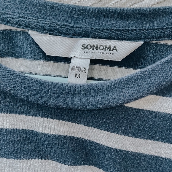 Women’s Sonoma Blue and White Striped Dress - Picture 2 of 3